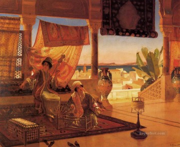 Ernst Rudolph Los árabes de la terraza Pinturas al óleo